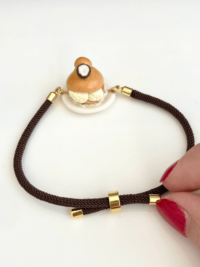 Bracciale Brioche gelato con il tuppo - gusto Cocco