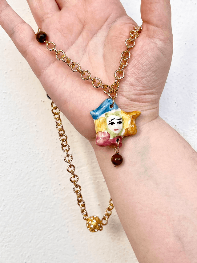 Collana Trinacria in ceramica