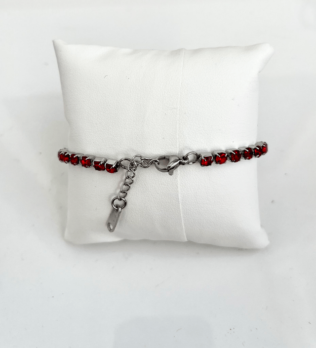Bracciale Tennis con strass e Tamburello Siciliano in Ceramica