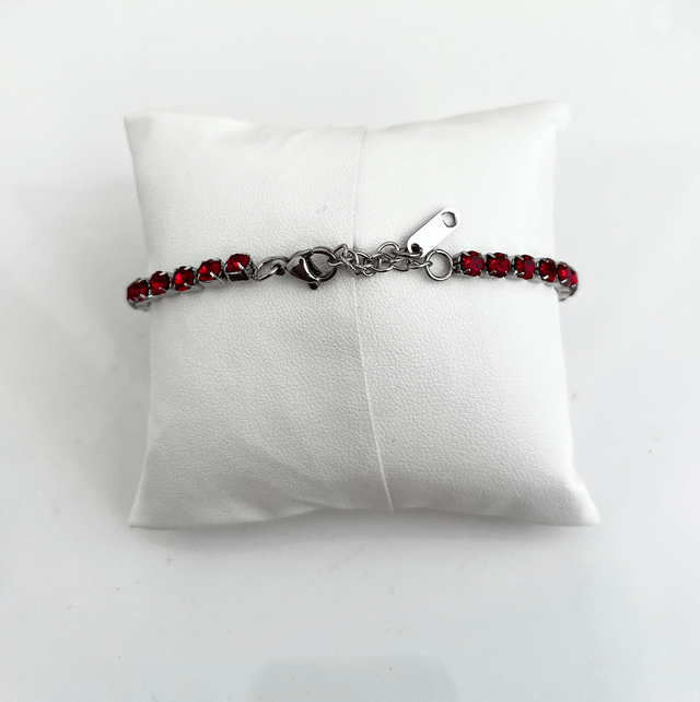 Bracciale Tennis con strass e Tamburello Siciliano in Ceramica
