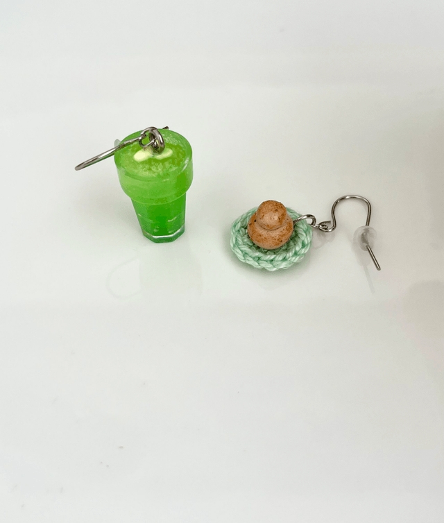 Orecchini Granita al Pistacchio e Brioche con il tuppo
