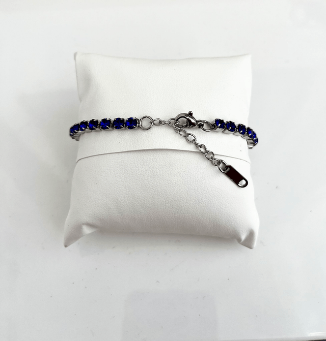 Bracciale Tennis con strass e Tamburello Siciliano in Ceramica