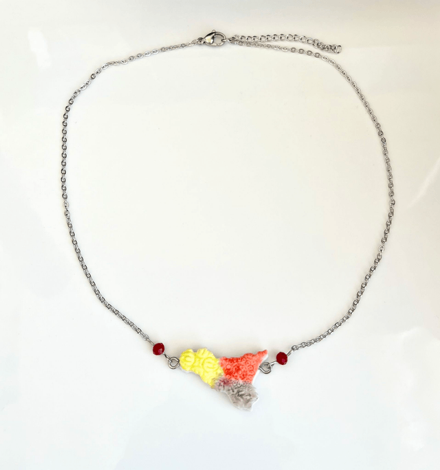 Collana Girocollo Sicilia con Maioliche in rilievo