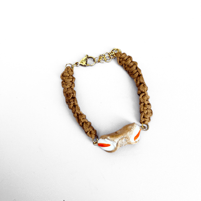 Parure Siciliana: Collana, Bracciale, Orecchini con Cannolo Gusto Ricotta e Arancia – Artigianale in Argilla Polimerica, Regolabile