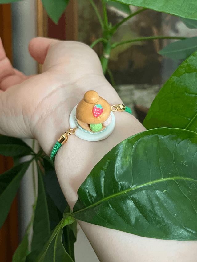 Bracciale Brioche gelato con il tuppo - gusto Cioccolato