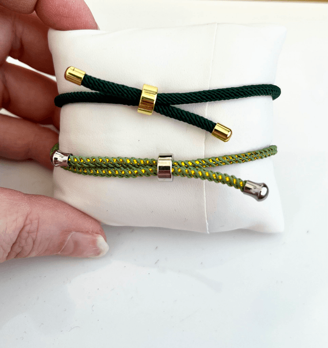 Bracciale Sicilia unisex con Maioliche in rilievo - Verde