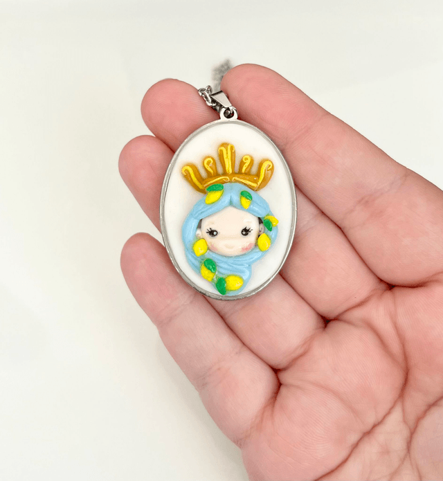 Collana Testa di Moro su cammeo ovale