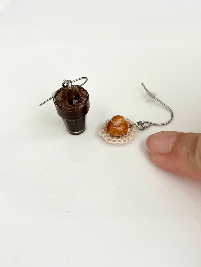 Orecchini Granita al Cioccolato e Brioche con il tuppo
