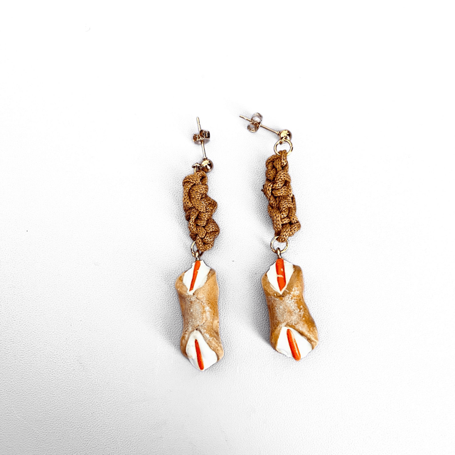 Parure Siciliana: Collana, Bracciale, Orecchini con Cannolo Gusto Ricotta e Arancia – Artigianale in Argilla Polimerica, Regolabile