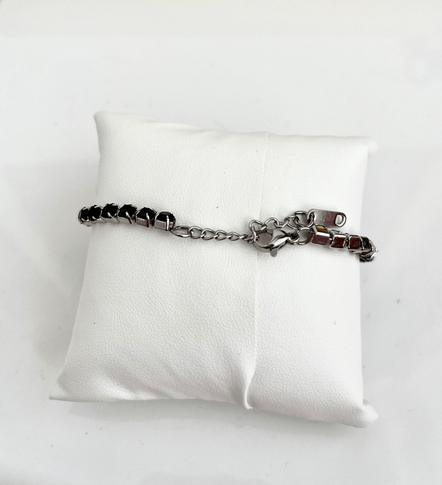 Bracciale Tennis con strass e Tamburello Siciliano in Ceramica