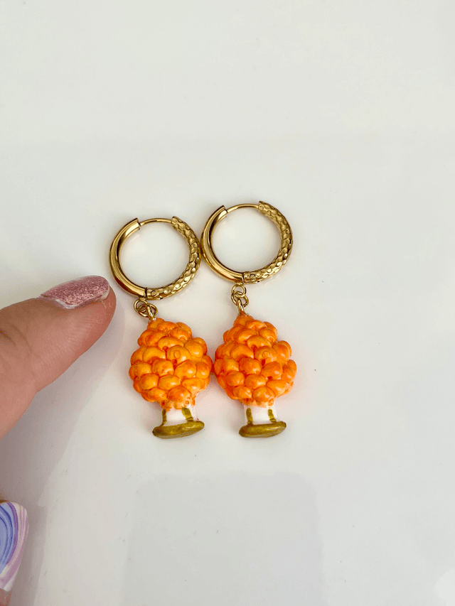 Orecchini Pigna Siciliana – Bijoux Artigianali Pendenti Donna con Base Dorata Senza Nichel