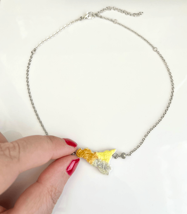 Collana Girocollo Sicilia con Maioliche in rilievo