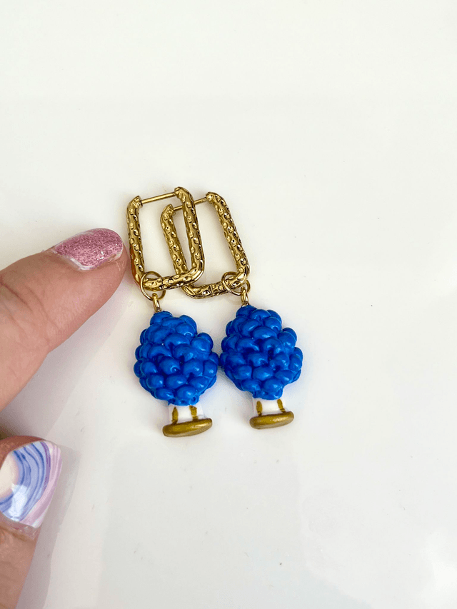 Orecchini Pigna Siciliana – Bijoux Artigianali Pendenti Donna con Base Dorata Senza Nichel
