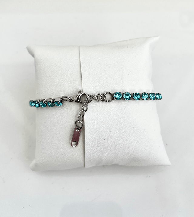 Bracciale Tennis con strass e Tamburello Siciliano in Ceramica