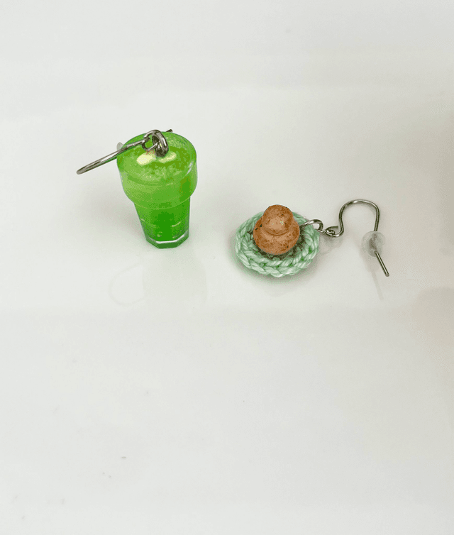 Orecchini Granita al Pistacchio e Brioche con il tuppo