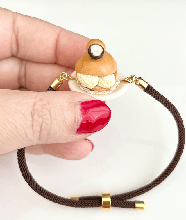 Bracciale Brioche gelato con il tuppo - gusto Cocco