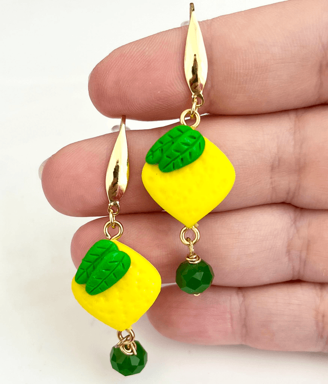 Orecchini siciliani pendenti con Limoni